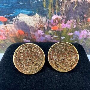 Napier Greek Phaistos Disc Earrings